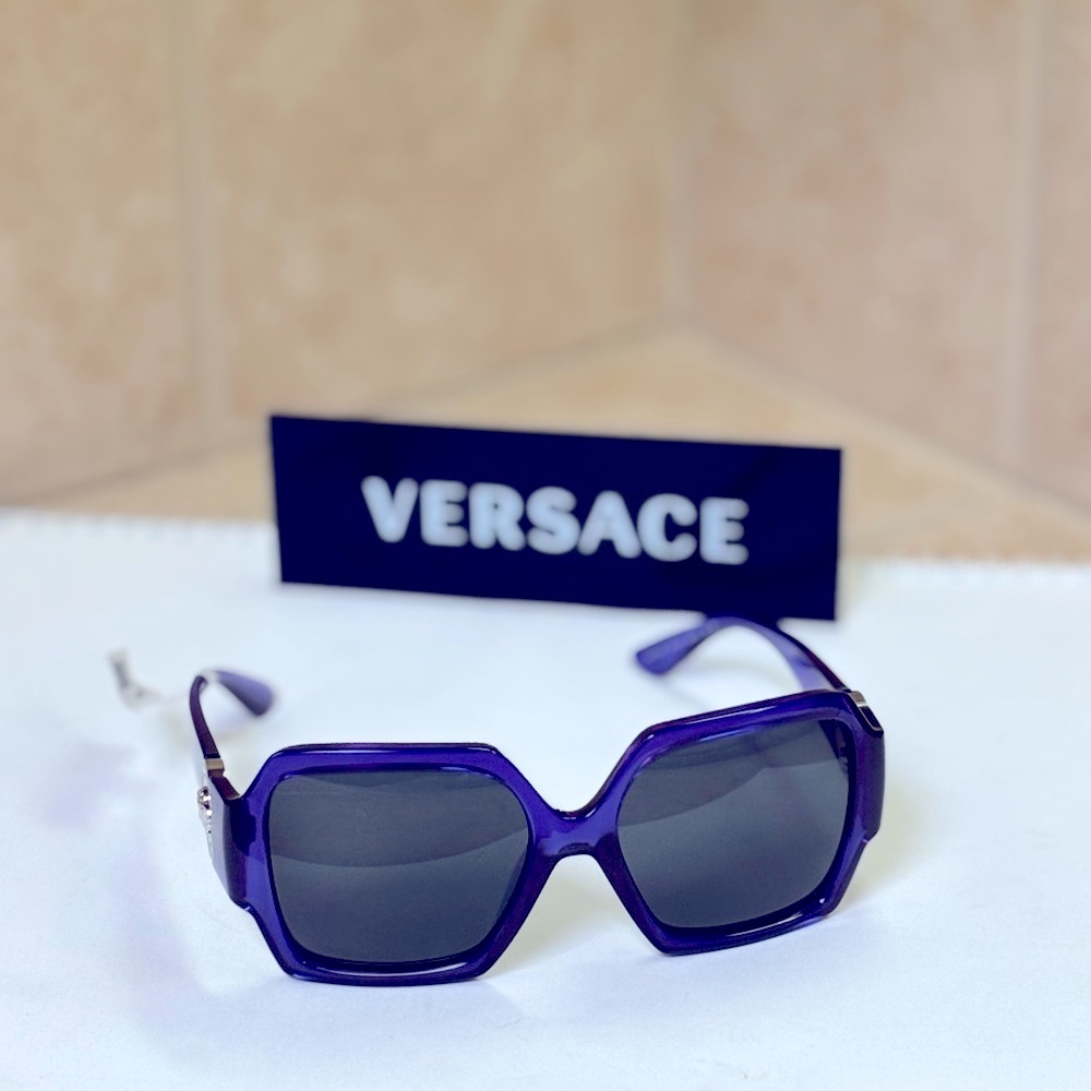 New Versace MOD 4453 5419/87 Transparent Violet Sunglasses - Picture 8 of 16